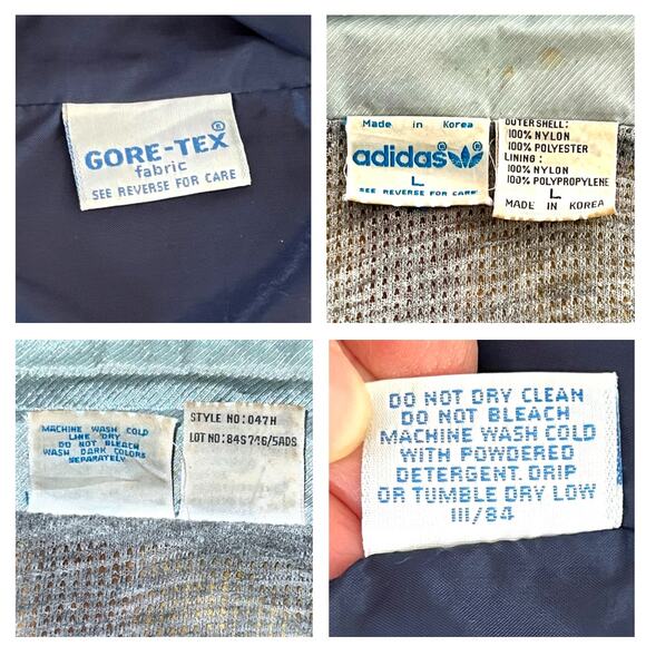 Adidas Gore-Tex Jacket Blue Silver  Activewear - Picture 10 of 14